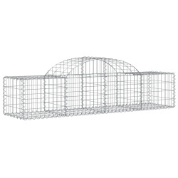 Kosze gabionowe, 8 szt, 200x50x40/60 cm, galwanizowane żelazo