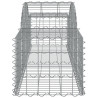 Kosze gabionowe, 8 szt, 200x50x40/60 cm, galwanizowane żelazo