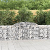 Kosze gabionowe, 9 szt, 300x30x80/100 cm, galwanizowane żelazo