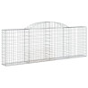 Kosze gabionowe, 12 szt, 300x30x100/120cm, galwanizowane żelazo