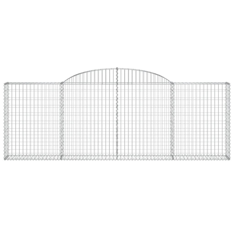 Kosze gabionowe, 12 szt, 300x30x100/120cm, galwanizowane żelazo