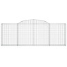 Kosze gabionowe, 12 szt, 300x30x100/120cm, galwanizowane żelazo