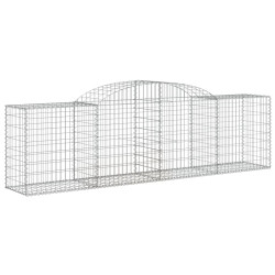 Kosze gabionowe, 17 szt, 300x50x80/100 cm, galwanizowane żelazo