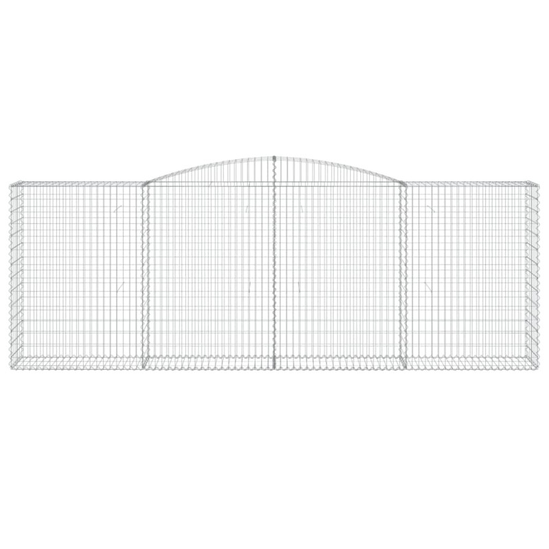 Kosze gabionowe, 4 szt, 400x50x140/160 cm, galwanizowane żelazo