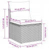 11-cz. zestaw mebli ogrodowych z poduszkami, beżowy, polirattan