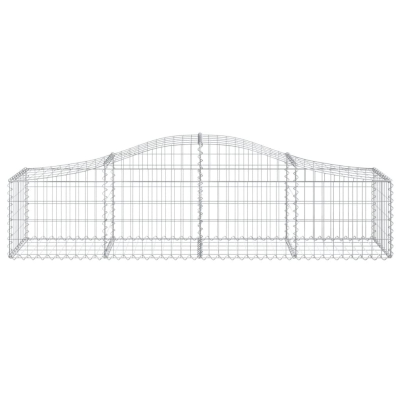 Kosze gabionowe, 18 szt, 200x50x40/60 cm, galwanizowane żelazo