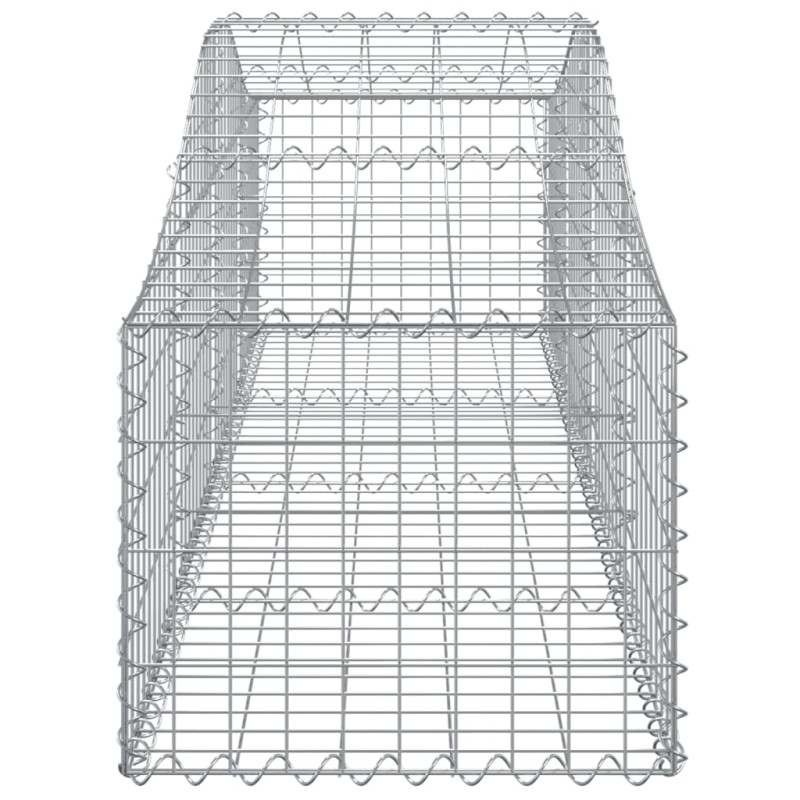 Kosze gabionowe, 18 szt, 200x50x40/60 cm, galwanizowane żelazo