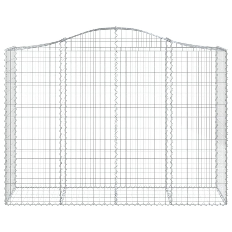 Kosze gabionowe, 15 szt, 200x50x140/160cm, galwanizowane żelazo