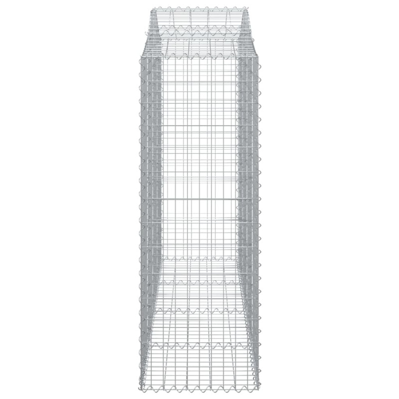 Kosze gabionowe, 15 szt, 200x50x140/160cm, galwanizowane żelazo