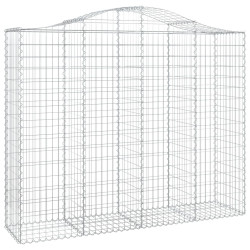 Kosze gabionowe, 9 szt, 200x50x160/180 cm, galwanizowane żelazo