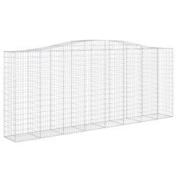 Kosze gabionowe, 5 szt, 400x50x160/180 cm, galwanizowane żelazo