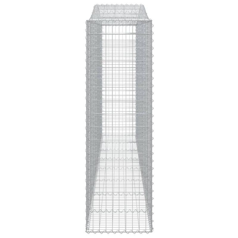 Kosze gabionowe, 5 szt, 400x50x160/180 cm, galwanizowane żelazo
