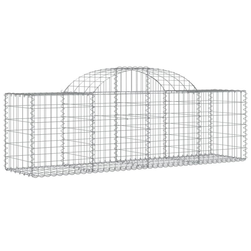 Kosze gabionowe, 13 szt, 200x50x60/80 cm, galwanizowane żelazo