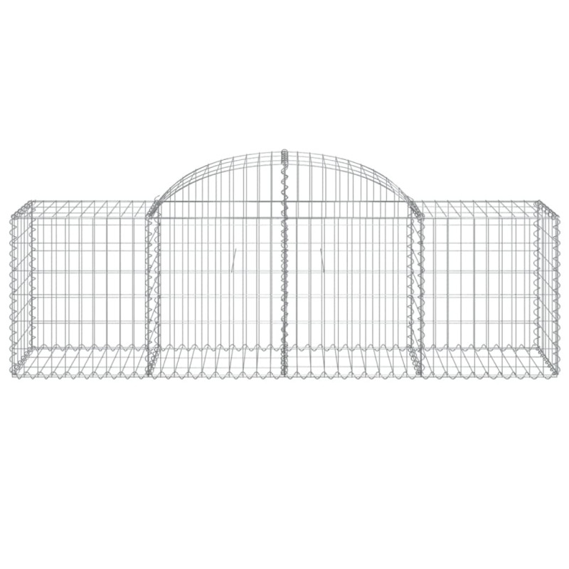 Kosze gabionowe, 13 szt, 200x50x60/80 cm, galwanizowane żelazo