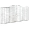 Kosze gabionowe, 4 szt, 300x30x140/160 cm, galwanizowane żelazo