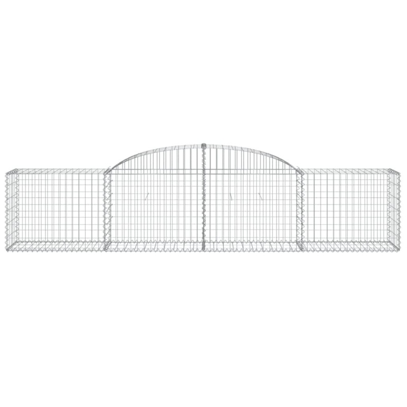 Kosze gabionowe, 12 szt., 300x50x60/80 cm, galwanizowane żelazo