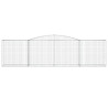 Kosze gabionowe, 15 szt, 400x50x100/120cm, galwanizowane żelazo