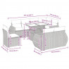 9-cz. zestaw mebli ogrodowych z poduszkami, beżowy, polirattan