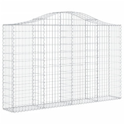 Kosze gabionowe, 12 szt, 200x30x120/140cm, galwanizowane żelazo