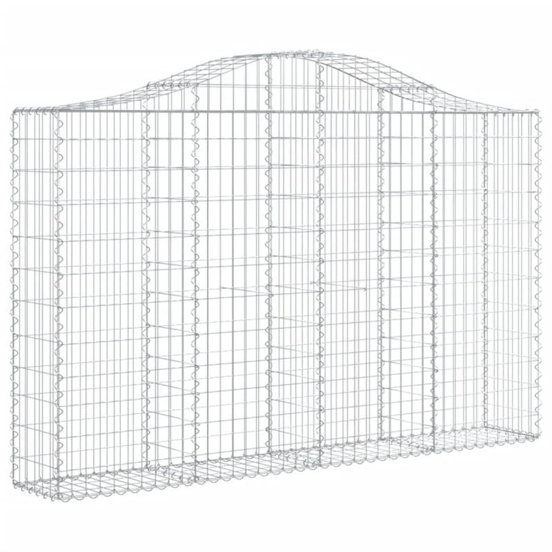 Kosze gabionowe, 12 szt, 200x30x120/140cm, galwanizowane żelazo