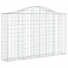 Kosze gabionowe, 12 szt, 200x30x120/140cm, galwanizowane żelazo