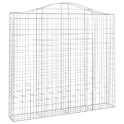 Kosze gabionowe, 6 szt, 200x30x180/200 cm, galwanizowane żelazo