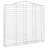 Kosze gabionowe, 6 szt, 200x30x180/200 cm, galwanizowane żelazo