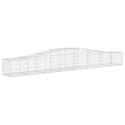 Kosze gabionowe, 15 szt, 400x50x40/60 cm, galwanizowane żelazo