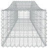 Kosze gabionowe, 15 szt, 400x50x40/60 cm, galwanizowane żelazo