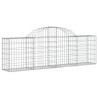 Kosze gabionowe, 10 szt, 200x30x60/80 cm, galwanizowane żelazo