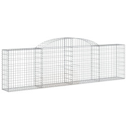 Kosze gabionowe, 11 szt, 300x30x80/100 cm, galwanizowane żelazo