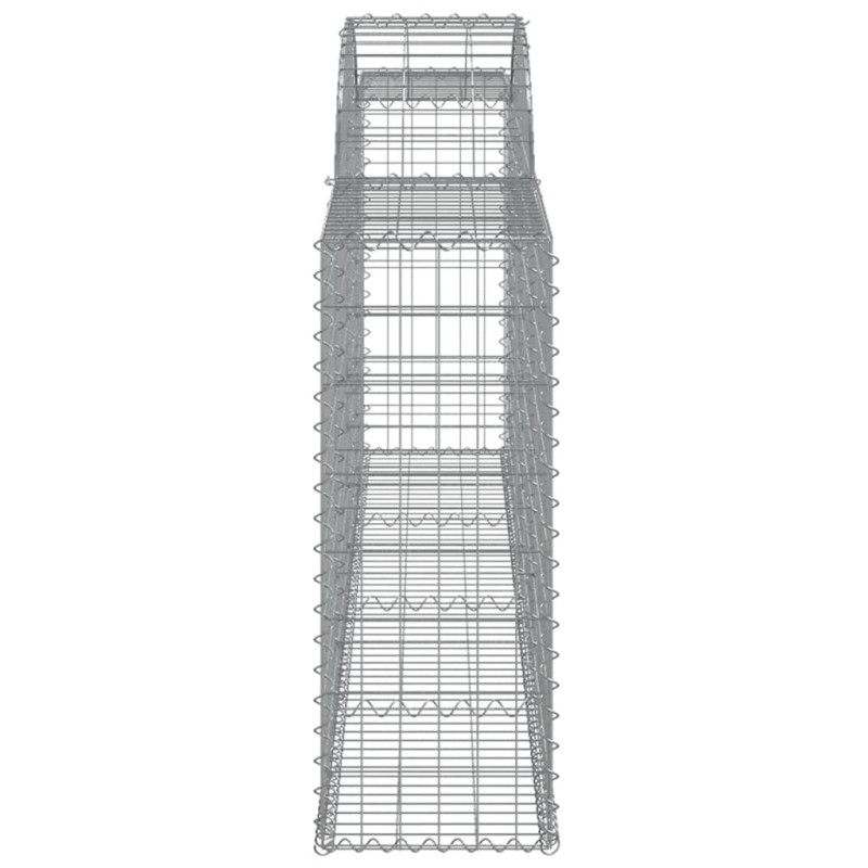 Kosze gabionowe, 11 szt, 300x30x80/100 cm, galwanizowane żelazo
