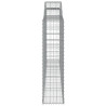 Kosze gabionowe, 7 szt, 300x30x120/140 cm, galwanizowane żelazo