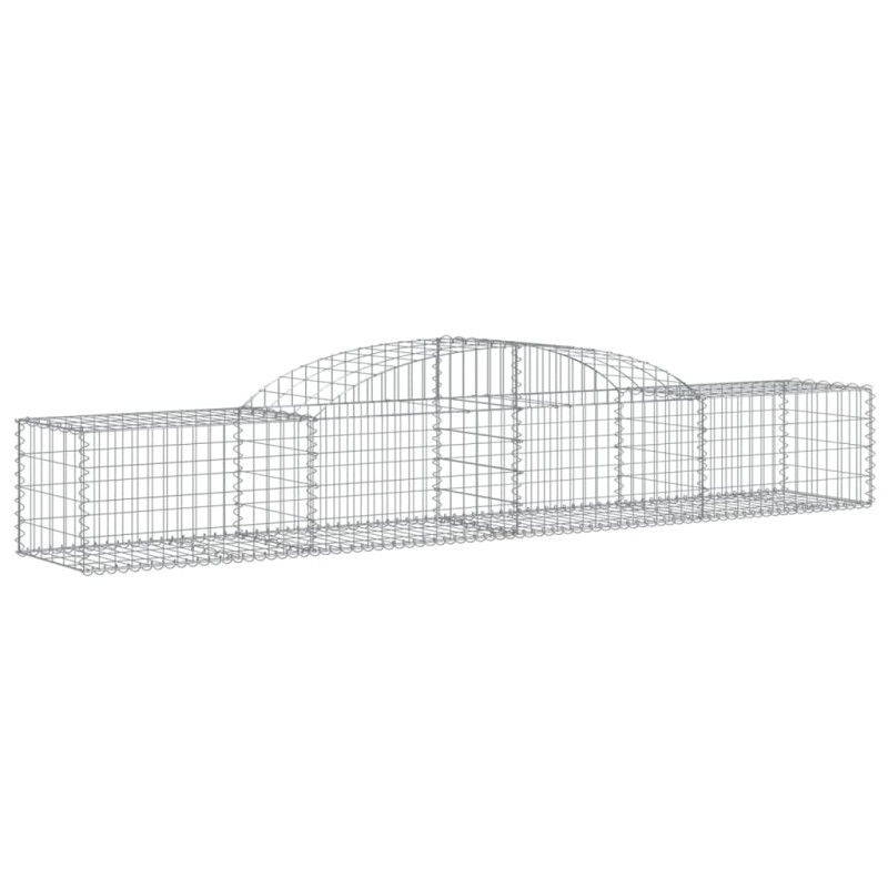 Kosze gabionowe, 9 szt, 300x50x40/60 cm, galwanizowane żelazo