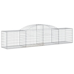 Kosze gabionowe, 15 szt., 300x50x60/80 cm, galwanizowane żelazo