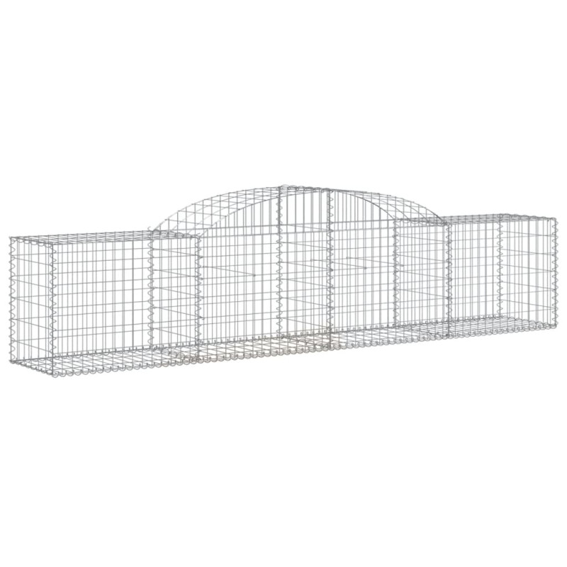 Kosze gabionowe, 15 szt., 300x50x60/80 cm, galwanizowane żelazo
