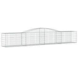 Kosze gabionowe, 10 szt, 400x50x60/80 cm, galwanizowane żelazo