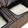 11-cz. zestaw mebli ogrodowych z poduszkami, brązowy, rattan PE