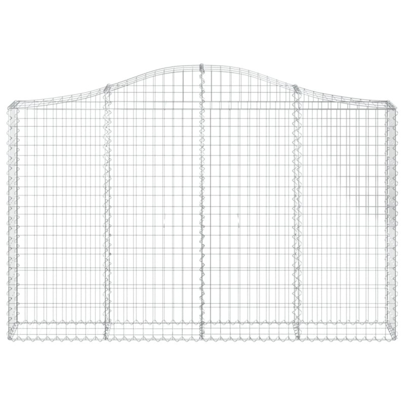 Kosze gabionowe, 14 szt, 200x30x120/140cm, galwanizowane żelazo