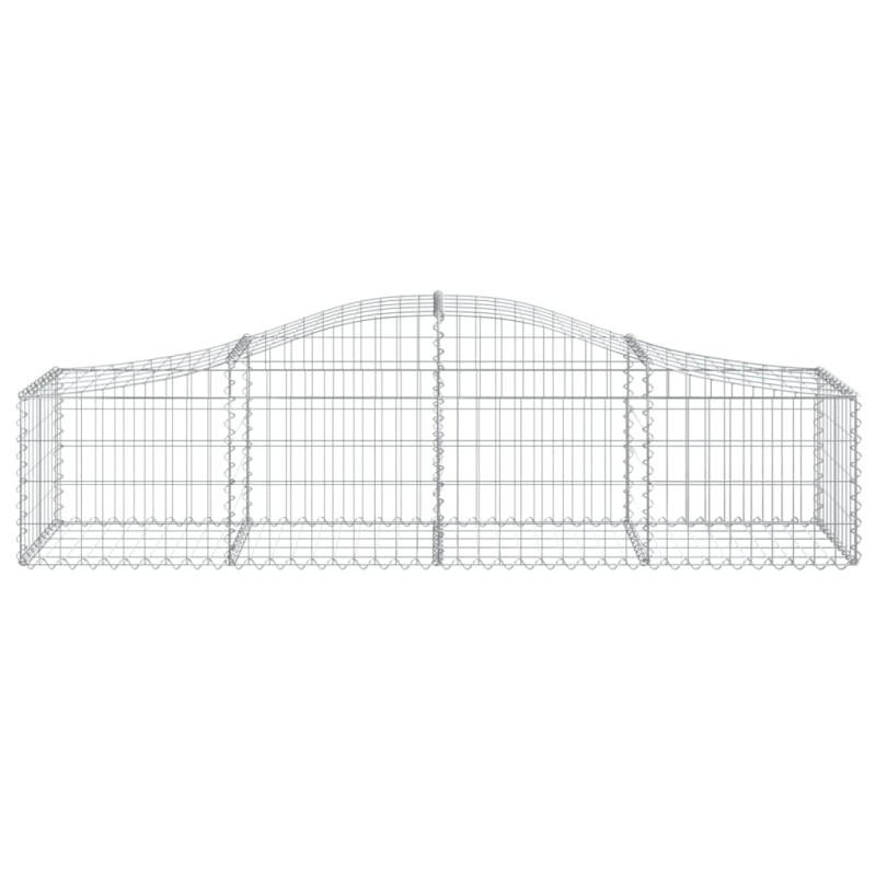 Kosze gabionowe, 25 szt, 200x50x40/60 cm, galwanizowane żelazo