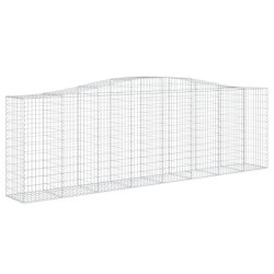 Kosze gabionowe, 20 szt, 400x50x120/140cm, galwanizowane żelazo