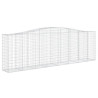 Kosze gabionowe, 20 szt, 400x50x120/140cm, galwanizowane żelazo