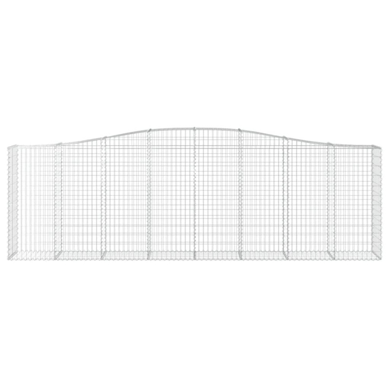 Kosze gabionowe, 20 szt, 400x50x120/140cm, galwanizowane żelazo