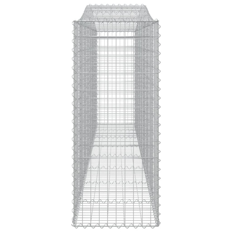 Kosze gabionowe, 20 szt, 400x50x120/140cm, galwanizowane żelazo
