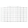 Kosze gabionowe, 4 szt, 400x50x220/240 cm, galwanizowane żelazo