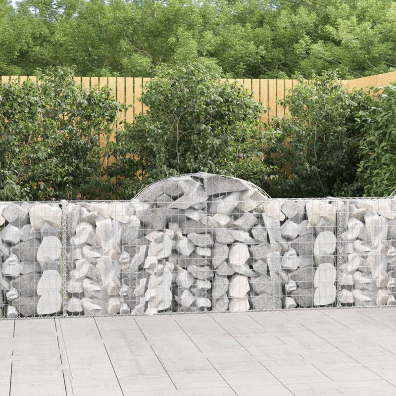 Kosze gabionowe, 20 szt, 200x30x80/100 cm, galwanizowane żelazo