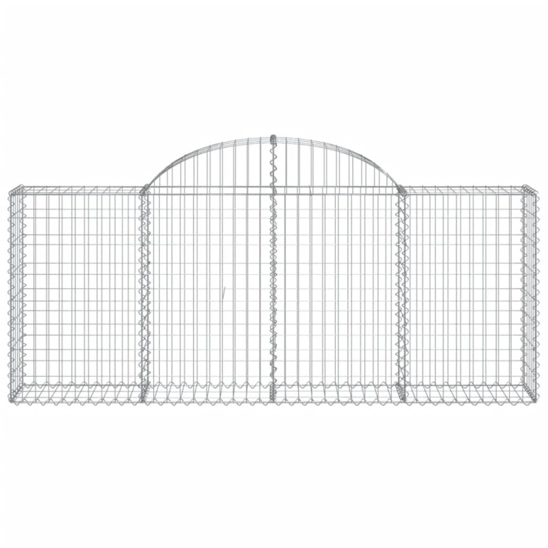 Kosze gabionowe, 20 szt, 200x30x80/100 cm, galwanizowane żelazo