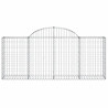 Kosze gabionowe, 20 szt, 200x30x80/100 cm, galwanizowane żelazo