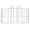 Kosze gabionowe, 20 szt, 200x30x100/120cm, galwanizowane żelazo