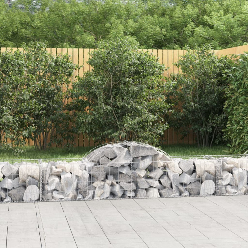 Kosze gabionowe, 13 szt, 200x50x40/60 cm, galwanizowane żelazo